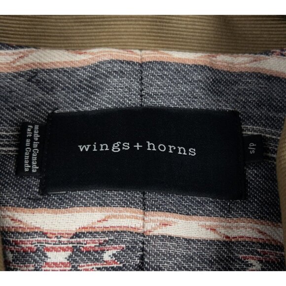 Wings + Horns Moto Jacket Men's Small Corduroy Brown Riders Asymmetrical Zip - Picture 2 of 14